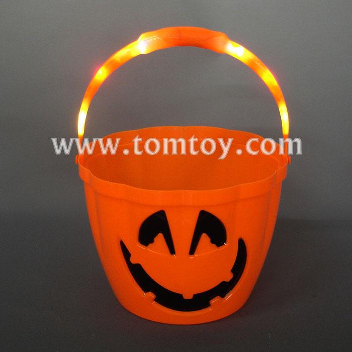 led pumpkin trick-or-treat bucket