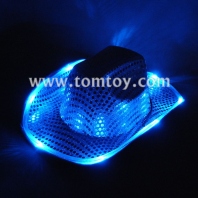 blue sequin light up cowboy hat tm-050