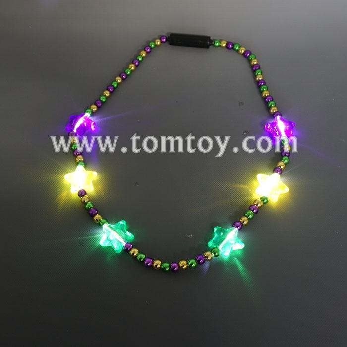 Mardi Gras Flashing Bead Necklace Tomtoy 