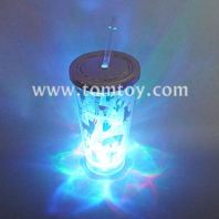 LED Light Up Flashing Double Walled Skull Tumbler With Lid And Straw